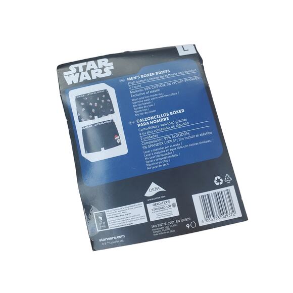 Mens Boxer Briefs Underwear Disney Star Wars Darth Vader L 1Pks Of 2 Christmas - Picture 2 of 2